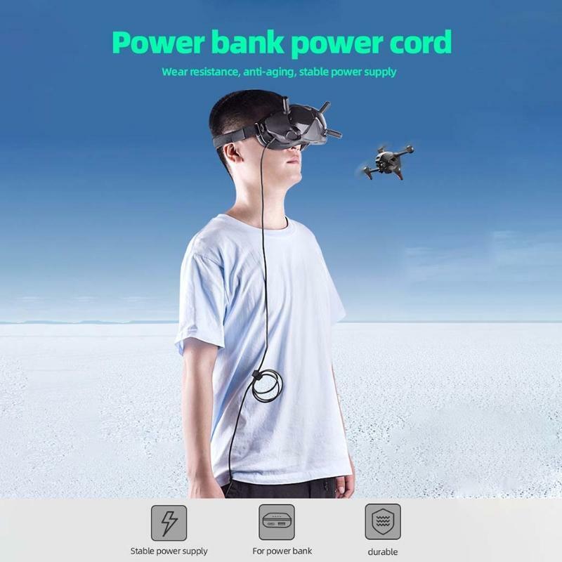 Power Bank Cable Charging Wire Connector Compatible with FPV Goggles V2 Drone