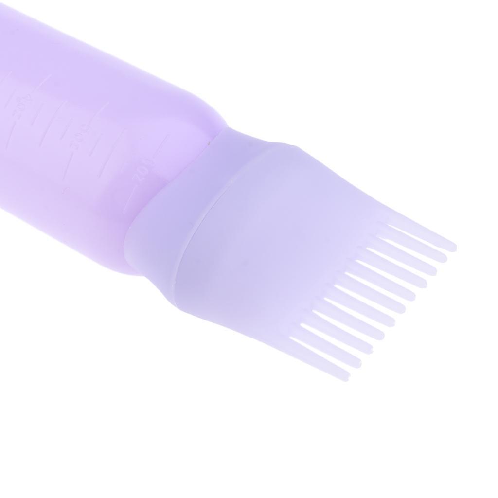 3pcs Empty 60ml Hair Dyeing Bottle Comb Highlight Coloring Applicator Brush