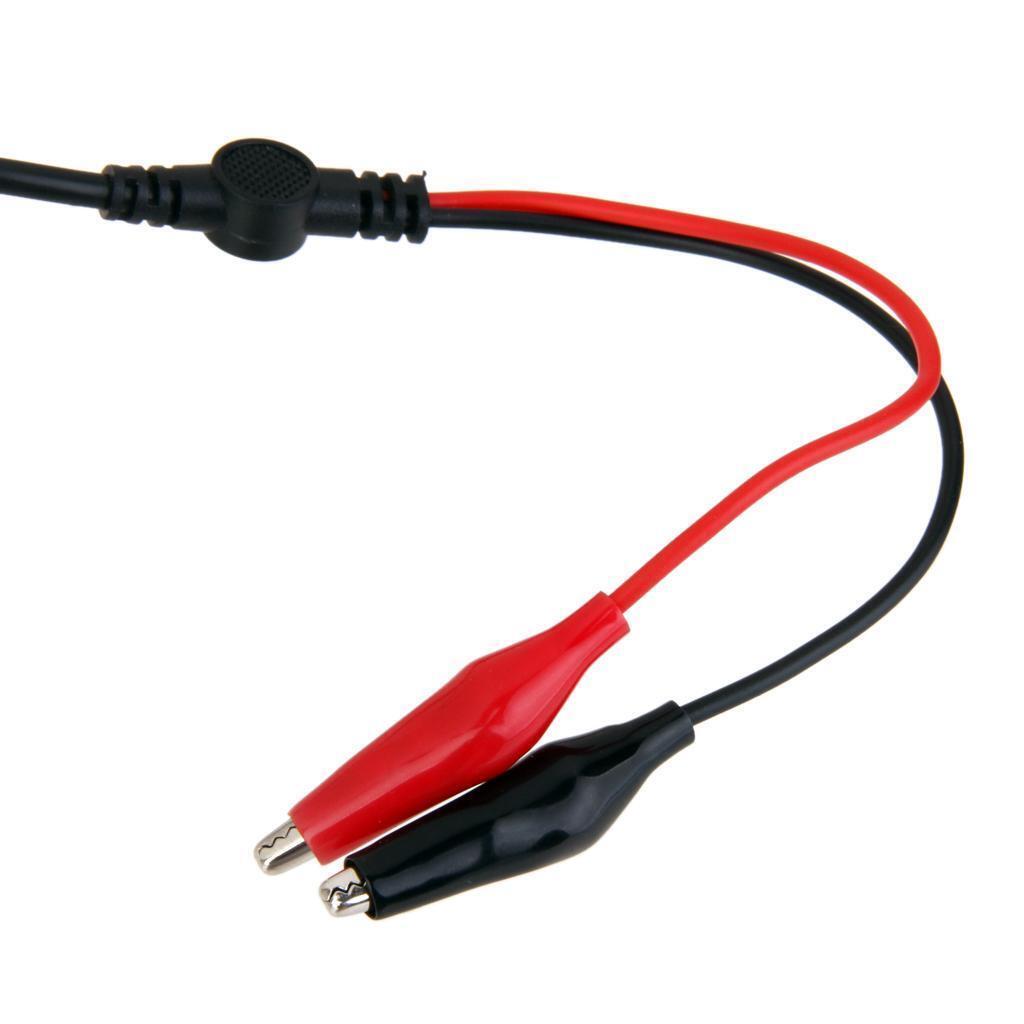 2pcs BNC Male Plug Q9 to Dual Alligator Clip Splitter Test Lead Probe Cable