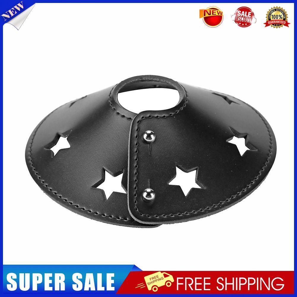 PU Leather Flashlight Lampshade Waterproof Camping Tent Light Cover (Black)