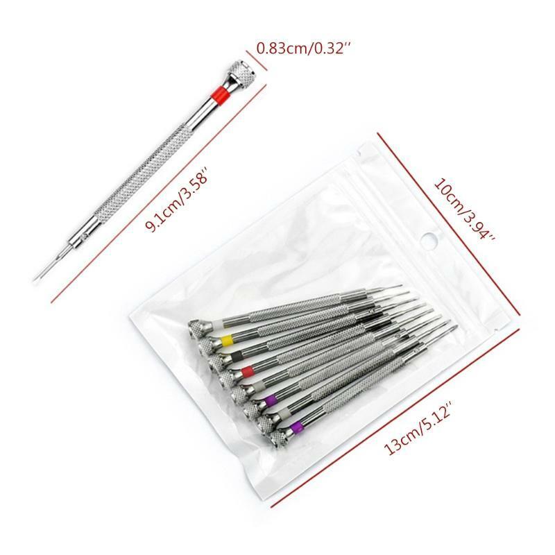 Micro Precision Jewelry Screwdriver Set Flat/Cross 0.6-1.6 mm Screwdriver Kit