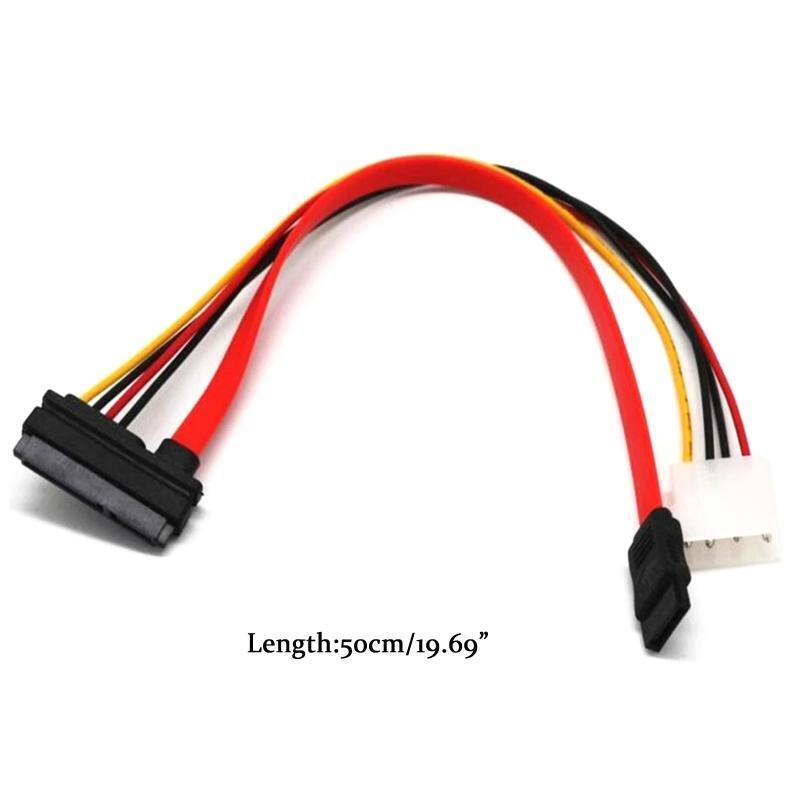 High Quality  Sata 22P 15+7 Pin Power Data Cable to 4 Pin IDE Hard Drive Adapter
