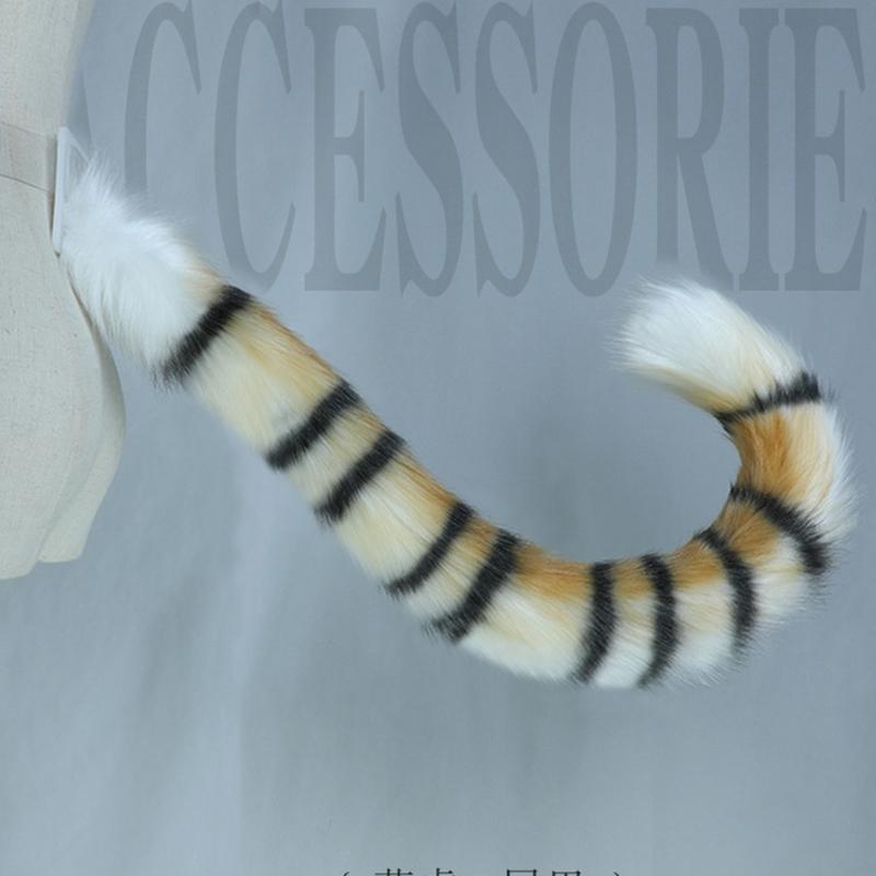 Wolf Tail Soft Long Fur Cat Fox Costume Tail for Halloween Fancy Party Costume