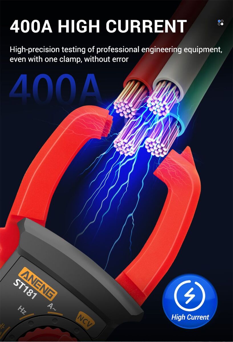 Ohm Test DC/AC Ammeter Digital Clamp Meter Smart Multimeter Voltage Tester