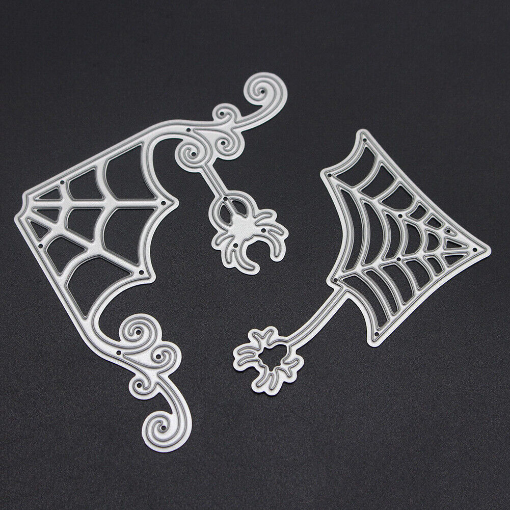 2pcs Halloween Spider Web Scrapbooking Album Embossing Cutting Die Stencils