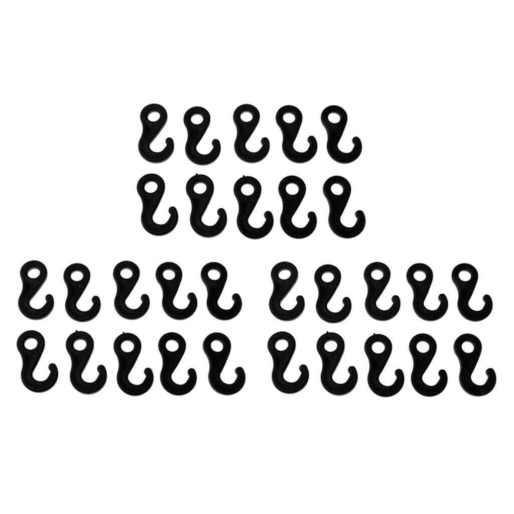 30Pieces  Cord Hooks Elastic String Karabiner Shock Cord  Ends