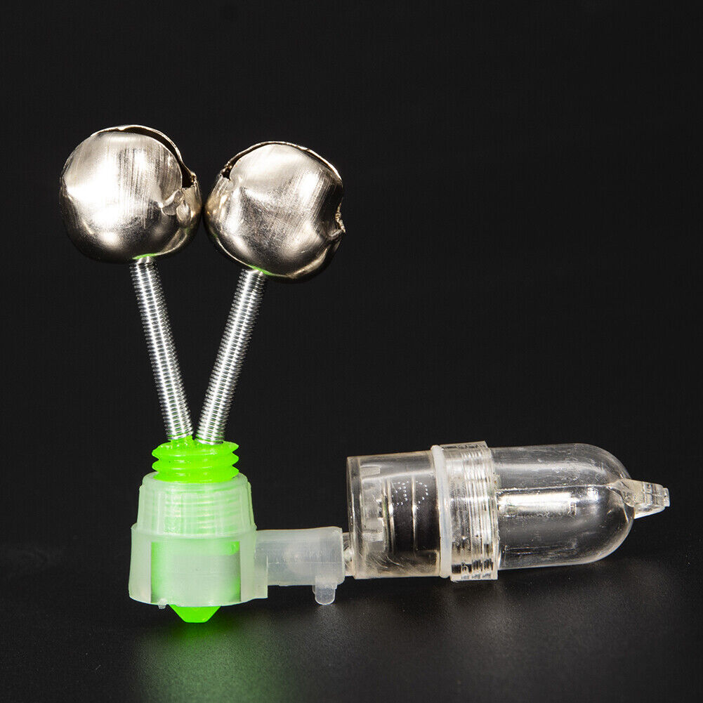 5pcs Fishing Bite Alarm Night LED Fishing Rod Clamp Tip Clip with Bell Ring