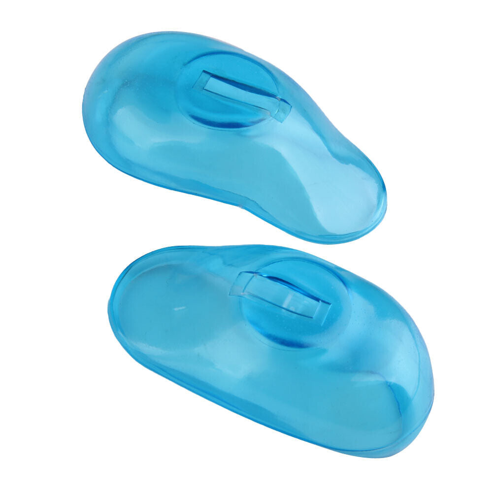 2PCS Blue Clear Silicone Ear Cover Hair Dye Shield Protect Salon Color
