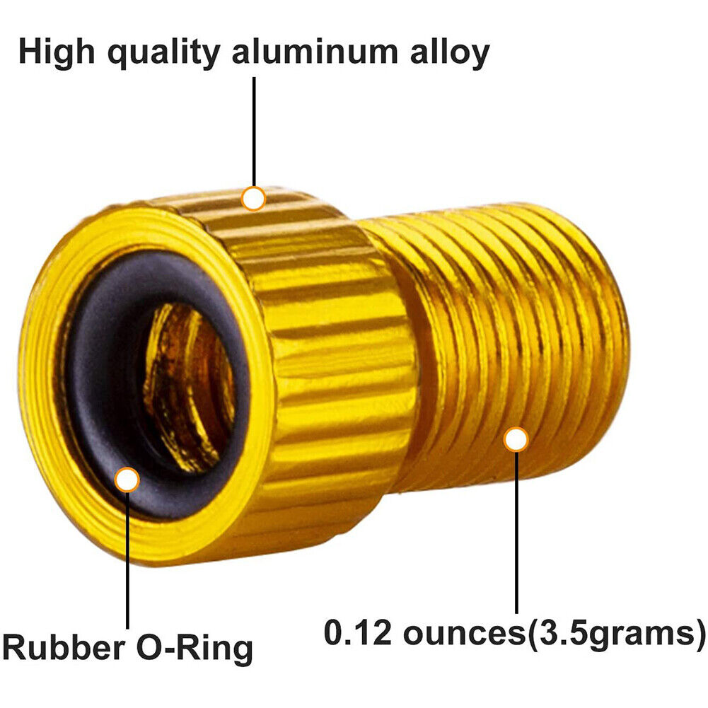 10pcs Aluminum Alloy Bicycle Valve Adapter Set American to Presta Converter