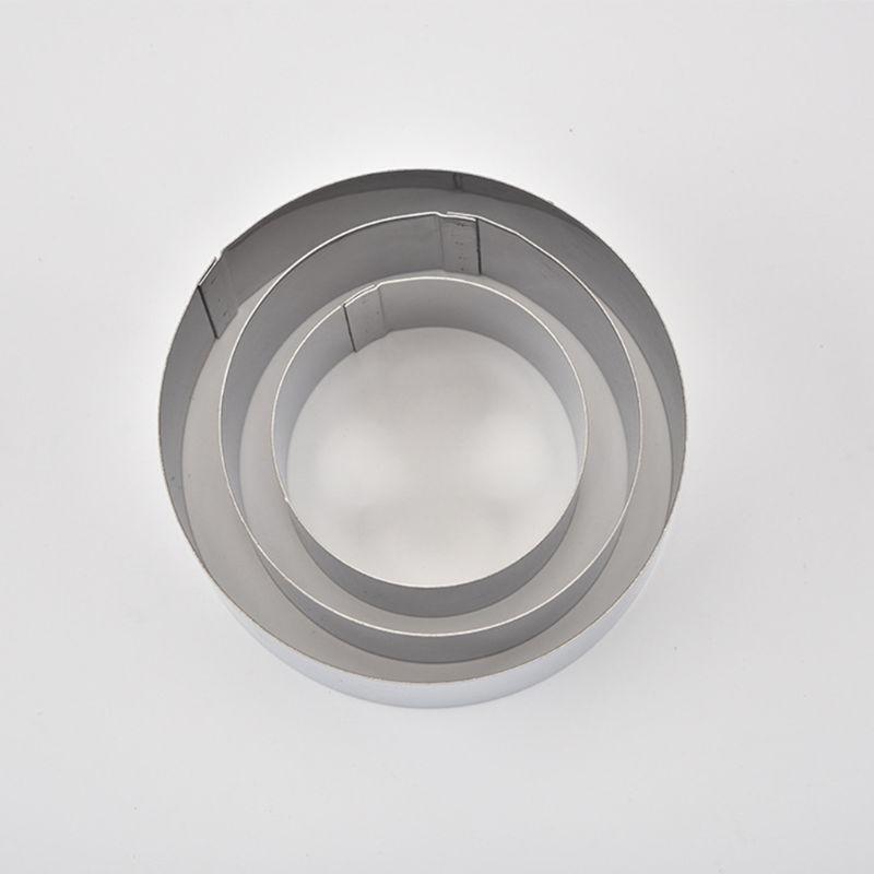 3 Pcs Stainless Steel Round Mousse Ring Cake Cutting Mould Fondant Sugar Mould