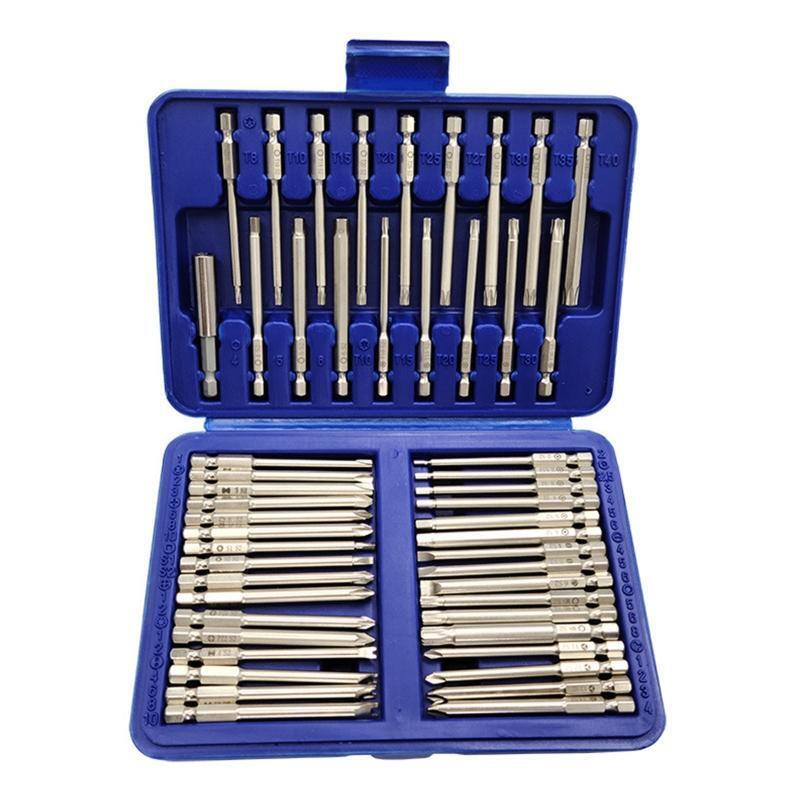 Extra Long Torx Screwdriver Set High Toughness Screwdriver Bit Kit with Box