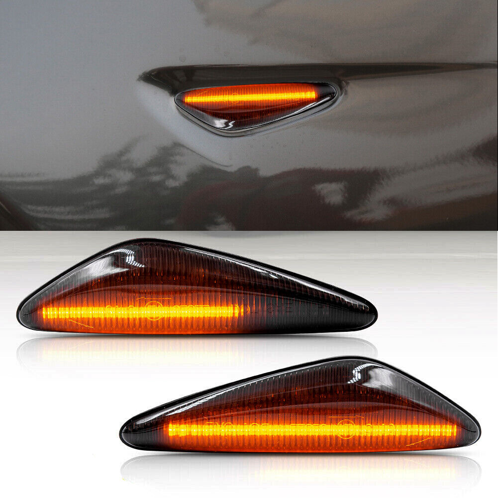 Smoke Lens LED Fender Side Marker Light Fit For Mazda MX-5 ND 2016-2020 Plastic