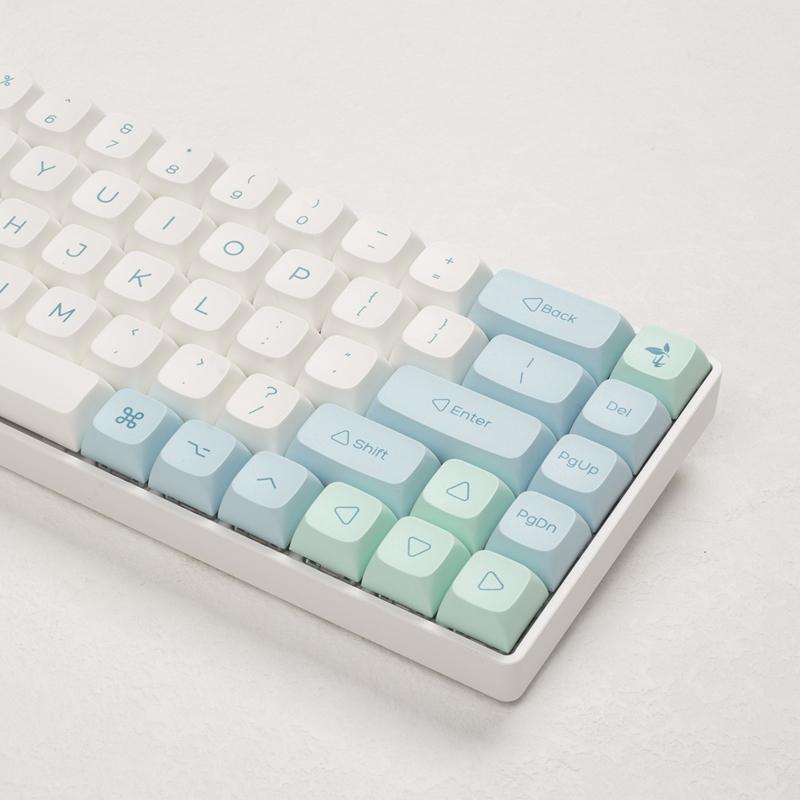 135 Keys Mechanical Keyboard Keycaps Ice Crystal Mint XDA PBT Keycap Sublimation