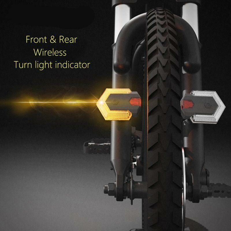 Smart Bike Taillight with Turn Signals Safety Warning Cycling Light Rechargeable