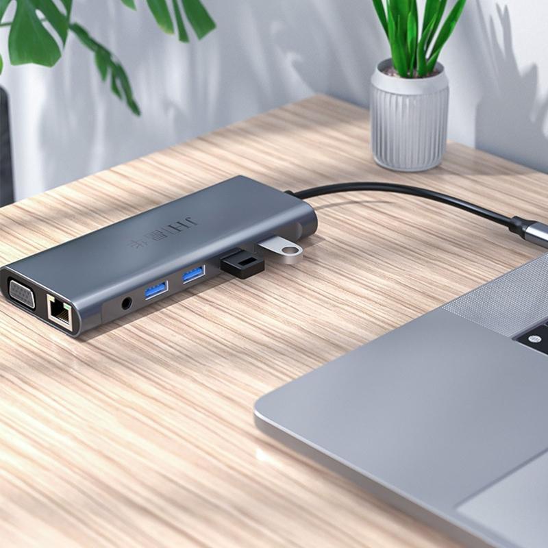 12 in 1 USB Hub 3.0 Type-C Adapter Hub Docking Station HDMI-compatible 100W PD