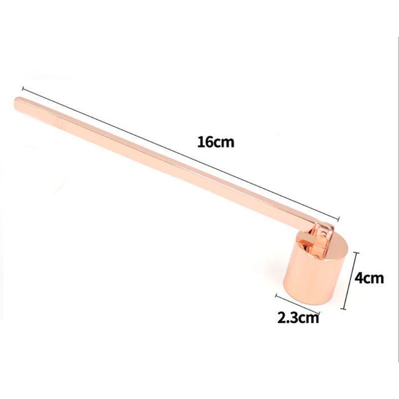 16CM Stainless Steel Straight Tube Cylinder Shaped Candle Snuffer Metallic Rose