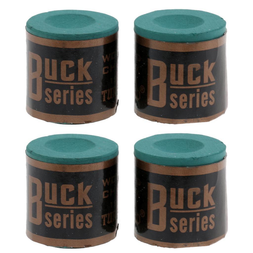 Snooker Pool Cue Tip Chalk Billiard Accessories   Include 4 Pieces Green