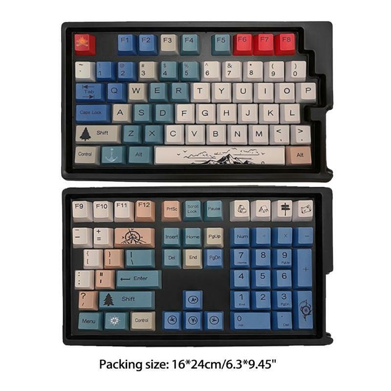 108Keys/set PBT 5 Sides Dye Sublimation OEM Key Caps Light-proof for MX Switch