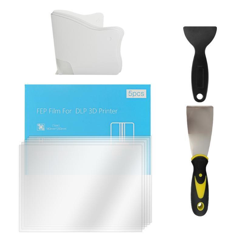 Creality FEP Release Film Sheets 7.87X5.51in Funnels Spatulas High Transmittance