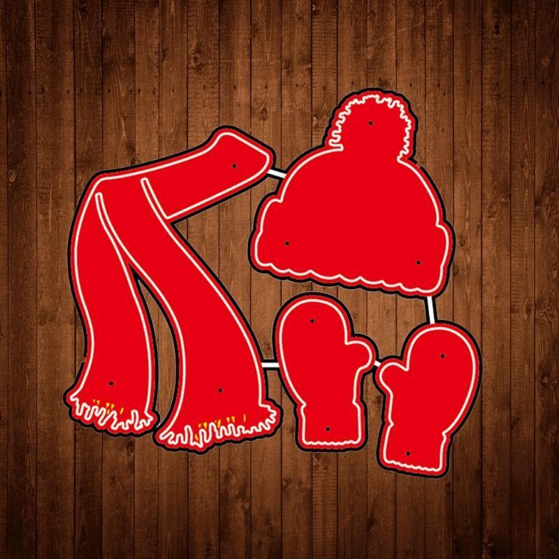 Hat Scarf Gloves Metal Cutting Dies Stencil Die Cut DIY Scrapbooking Album Paper