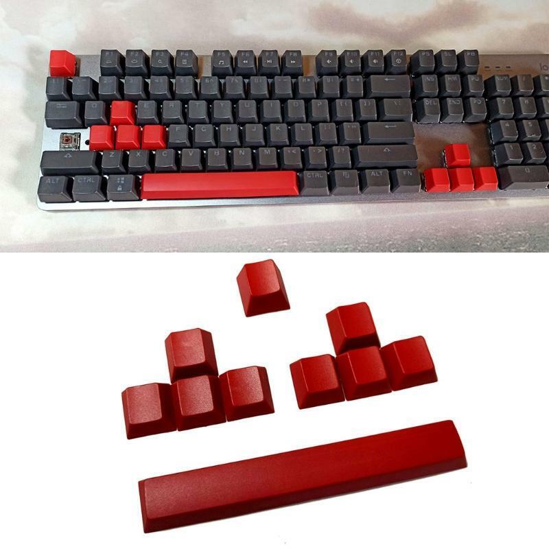 10 Keys/lot No Printed PBT Red Keycaps ESC WASD Direction Space Key Cap