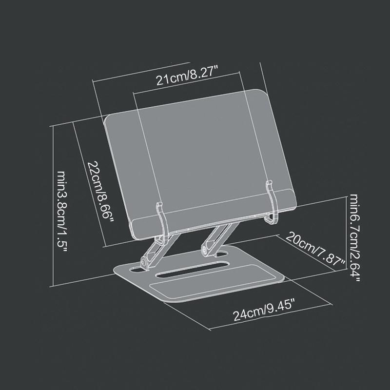Foldable Tablets Stand Cooling Holder Bracket Anti-slip CNC Aluminum Alloy Riser