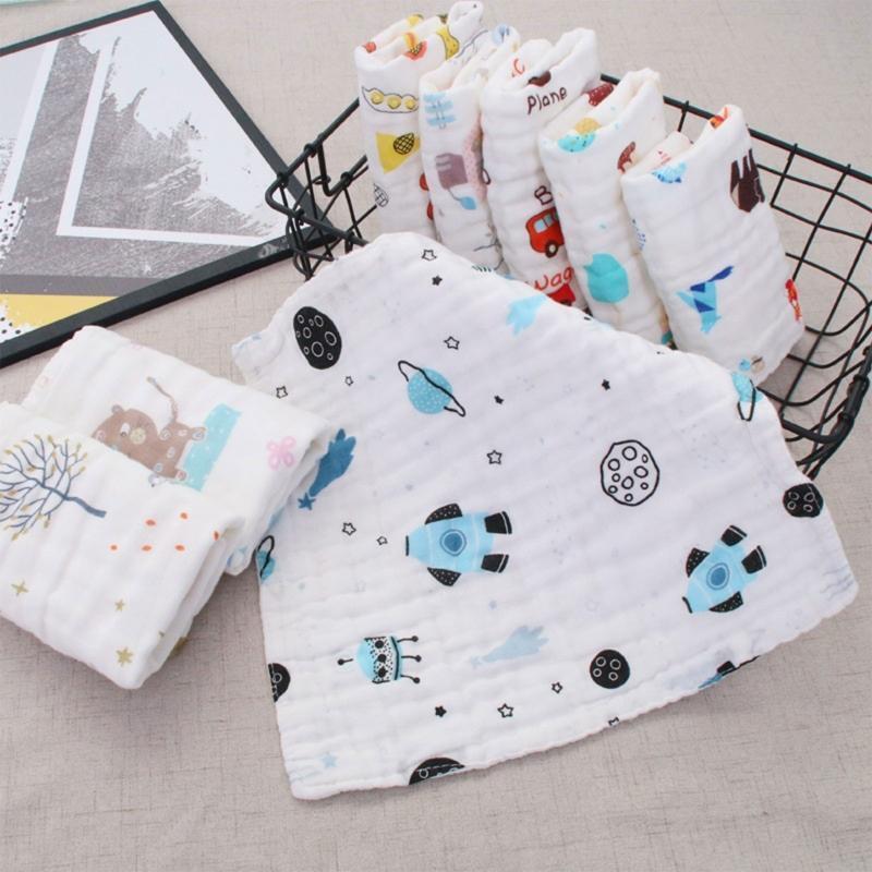 Portable Seersucker Handkerchief Infants Small Towel Cotton Hankies Small Towel