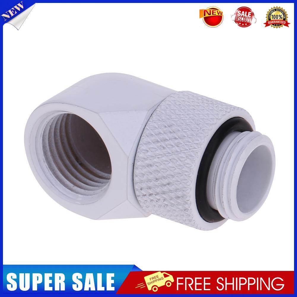 G1/4 Thread 90 Degree Fitting Adapter Rotary Water Cooled Connector(White)