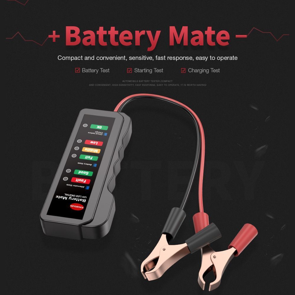12V Battery Alternator Tester Battery Detector Diagnostic Tool Circuit Tester