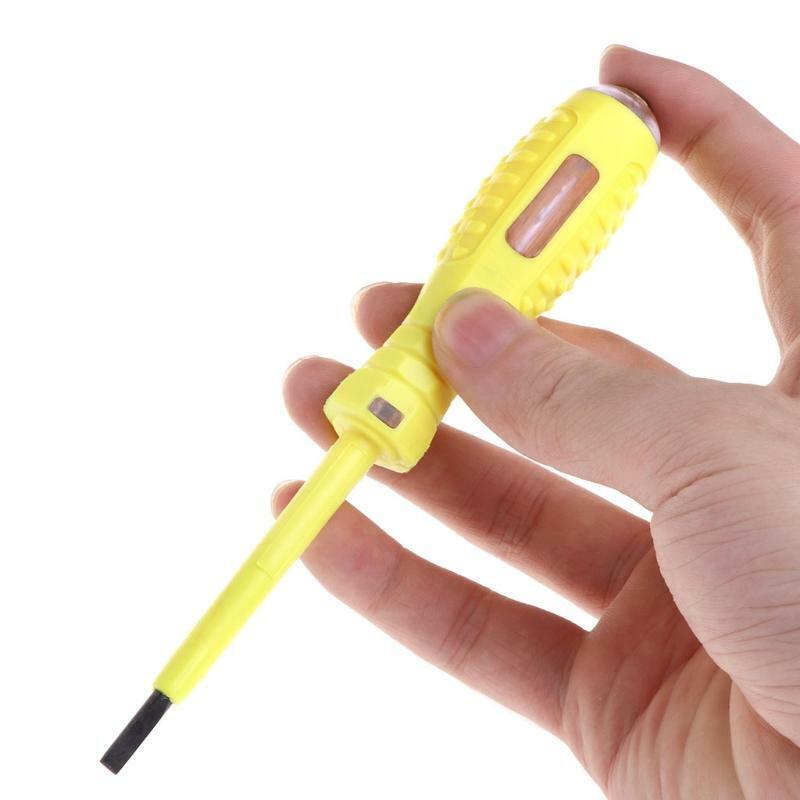 100-500V Voltage Detector Slotted Screwdriver Electric Tester Test Pen LED Light