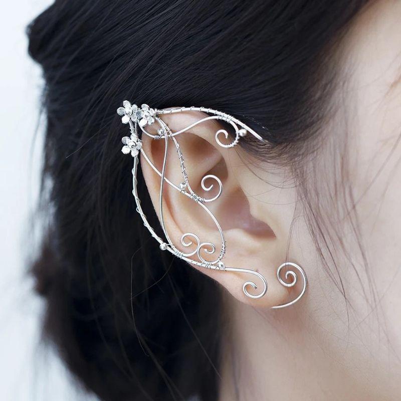 Tassel Fairy Wrap Earrings Elf Ear Cuffs Clip-on Earring Jewelry Decoration Gift