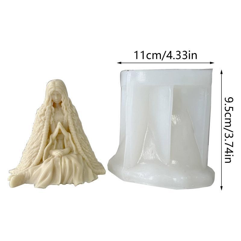 Halloween Witch Candle Mold for DIY Candle Plaster Decor Halloween Party Favors