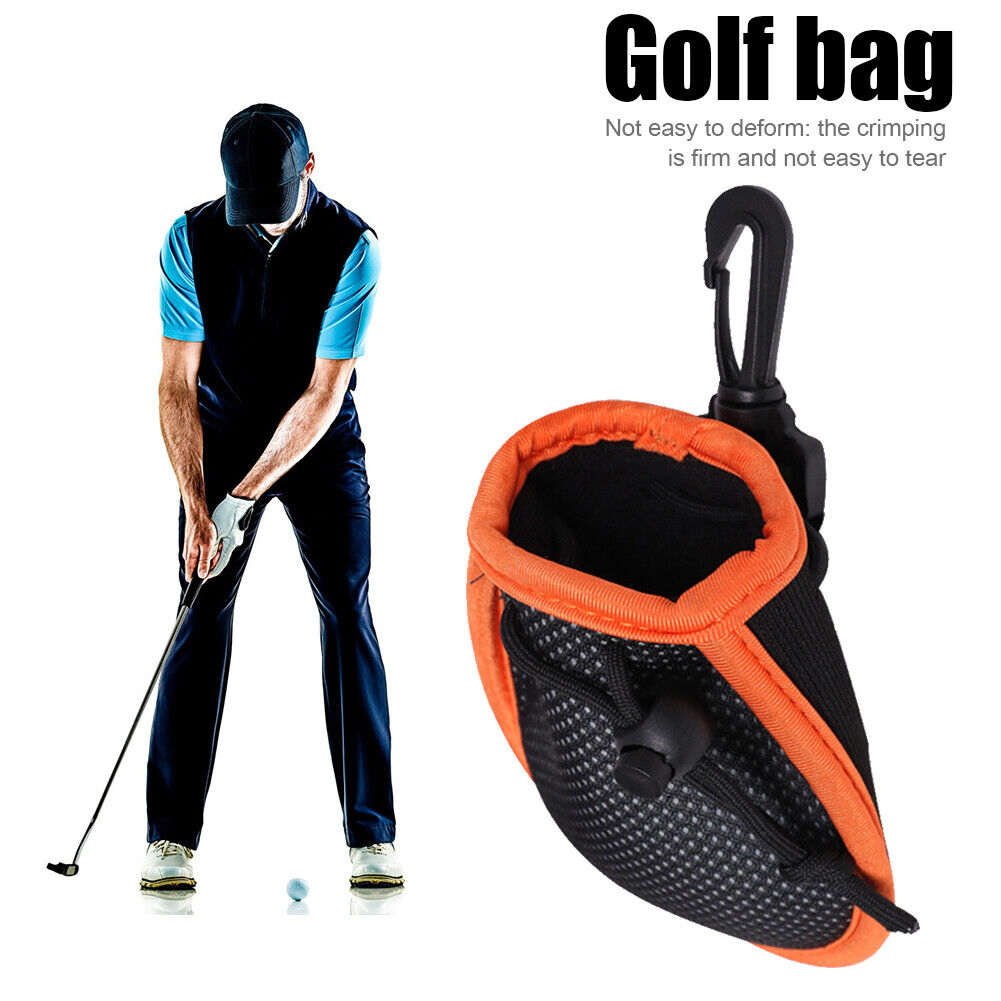 Portable Golf Ball Cleaning Bag Nylon Durable Soft Golf Wiping Storage Bags