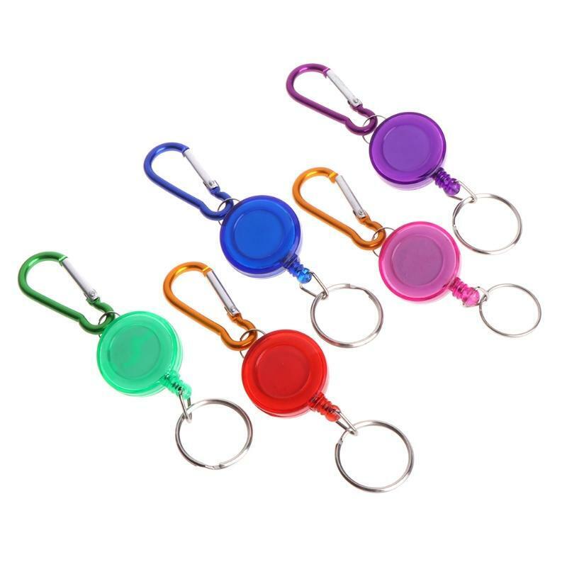 Fly Fishing Tool Zinger Retractor Retractable Reel Holder Key Chain Nylon Cord