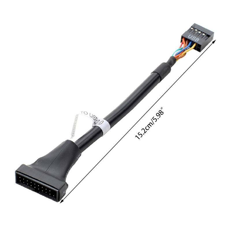 Cable Converter USB 3.0 19 Pin Female to 2.0 9 Pin Male Convertor Motherboard