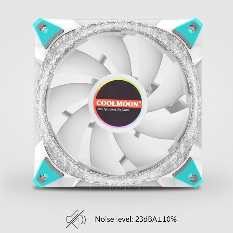 120mm Computer Case Fans for Desktops Adjustable ARGB Quiet CPU PC Cooling Fan