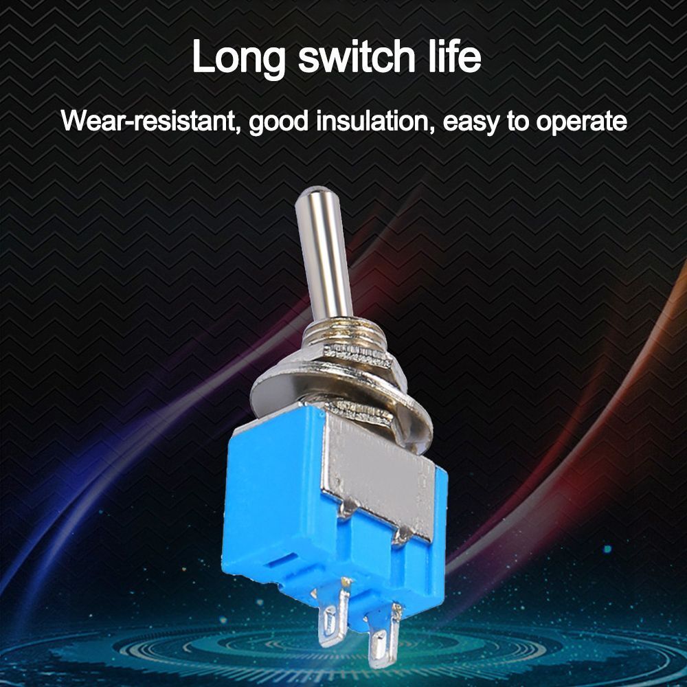 2 Pin Solder Terminals Latching ON OFF MTS-101 Rocker Switch Toggle Switch