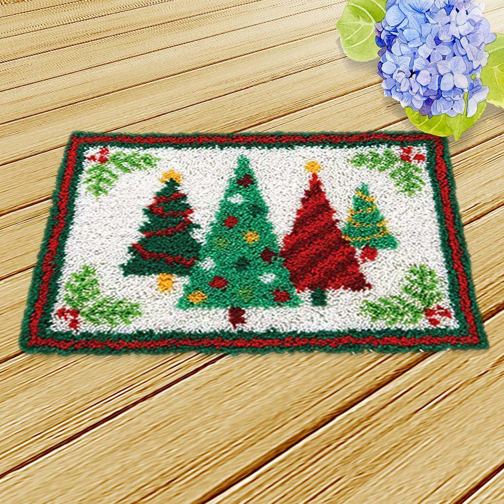 Christmas  Rug Kit with  Tools Mat Rug Making Kit 20x14in