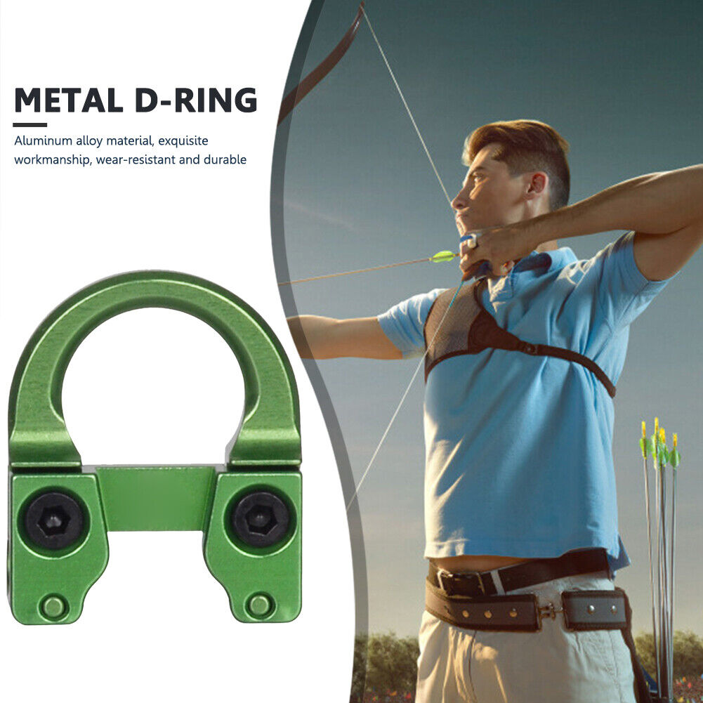 Aluminum Alloy Archery Release D Ring Buckle Compound Bow D Loop (Green)