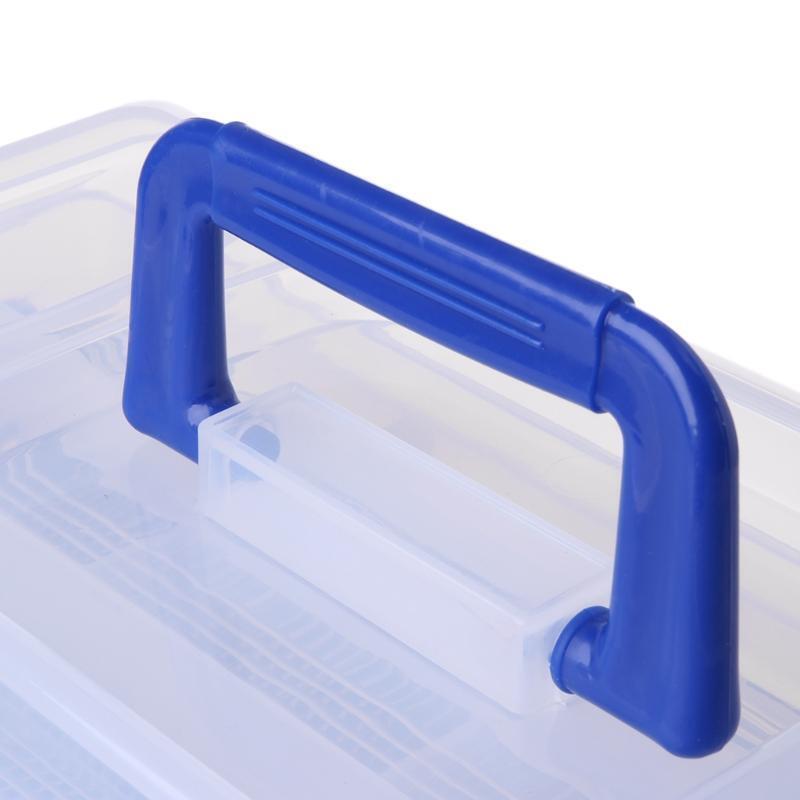 Portable Fishing Tackle Box Lure Bait Hooks Storage Case Organizer Outdoor New