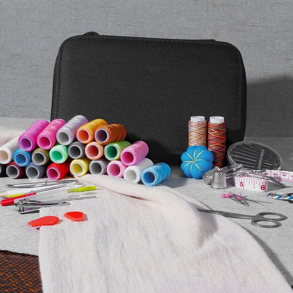 98pcs Multi-function Sewing Box Kit Set Needles for Hand Quilting Stitching