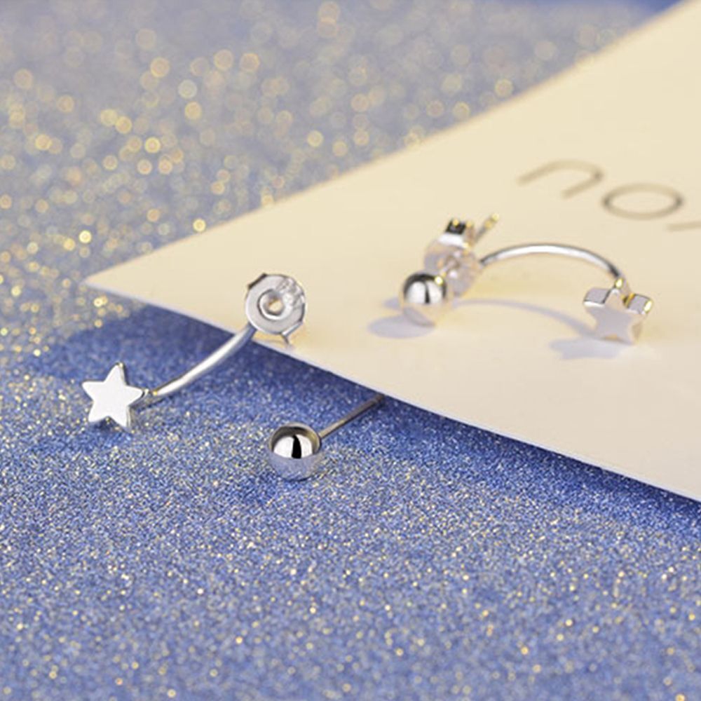 Jewellery Gift Alloy Womens Earrings Star Bead Ear Wrap Dangle Stud Earrings