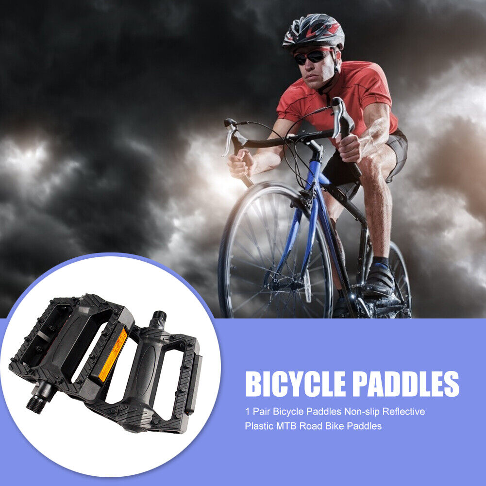 1 Pair Bicycle Paddles Non-slip Reflective Plastic MTB Road Bike Paddles