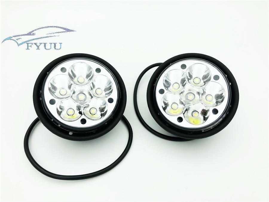 18W Pair Led Fog Light New Style Very Bright For Freightliner Columbia (05-10)