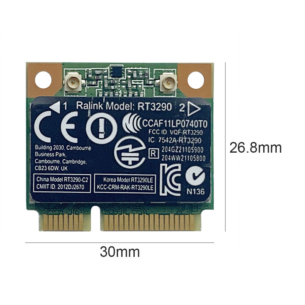 RT3290 150M 2.4GHz Bluetooth-compatible 3.0 Half Mini PCI-E WiFi Adapter Ne