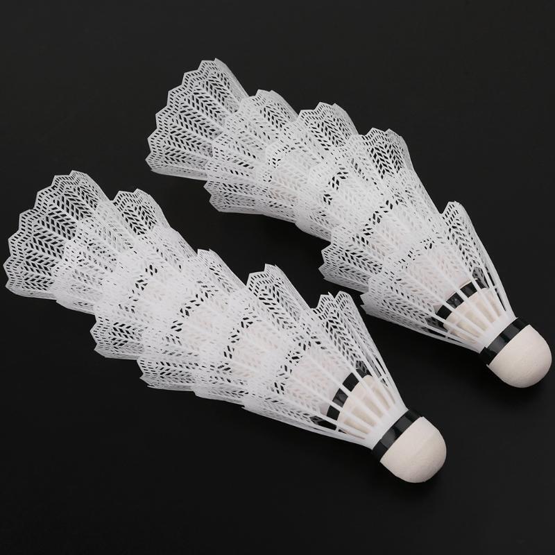 12Pcs White Badminton Plastic Shuttlecocks Indoor Outdoor Gym Sports Accessories