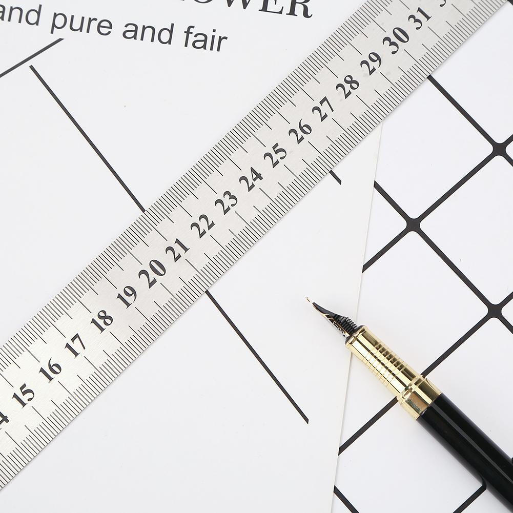 Stainless Steel Metal Straight Ruler Double Sided Measuring Tool (400mm)