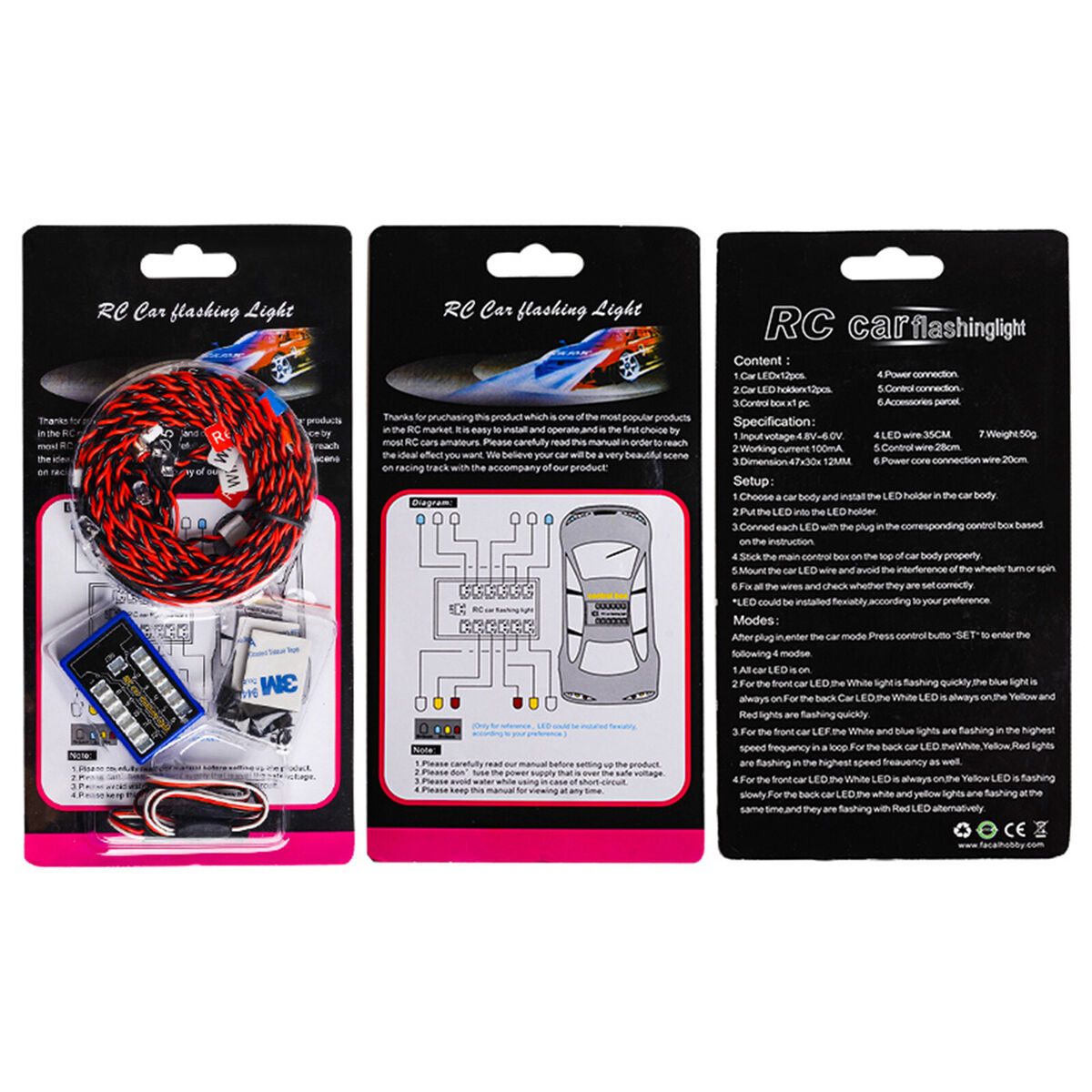 12 LED Flashing Light for HSP TAMIYA CC01 4WD Axial SCX10 RC Drift Car Truck