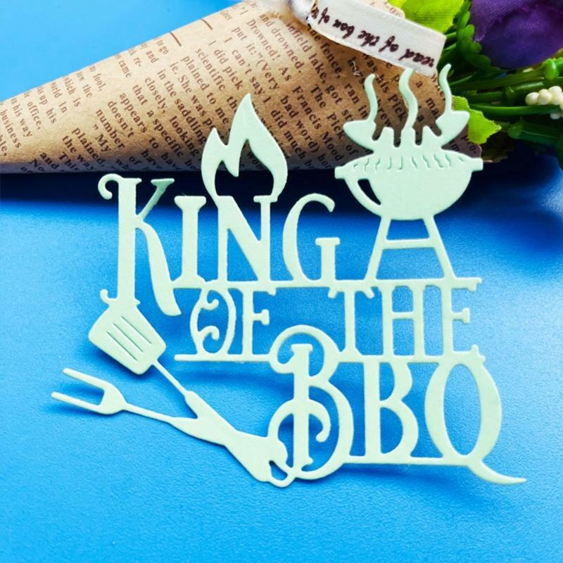 King of The BBQ Letter Metal Cutting Dies Embossing Stencil DIY Album Template