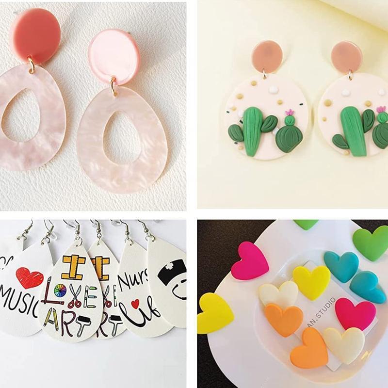 Clay Cutters for Polymer Clay Jewelry Plastic Clay Earring Cutters Earring Cards